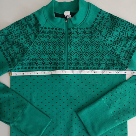 DSG Green with Black Fair Isle Style Long Sleeve Shirt Girl’s Size M - Picture 7 of 11